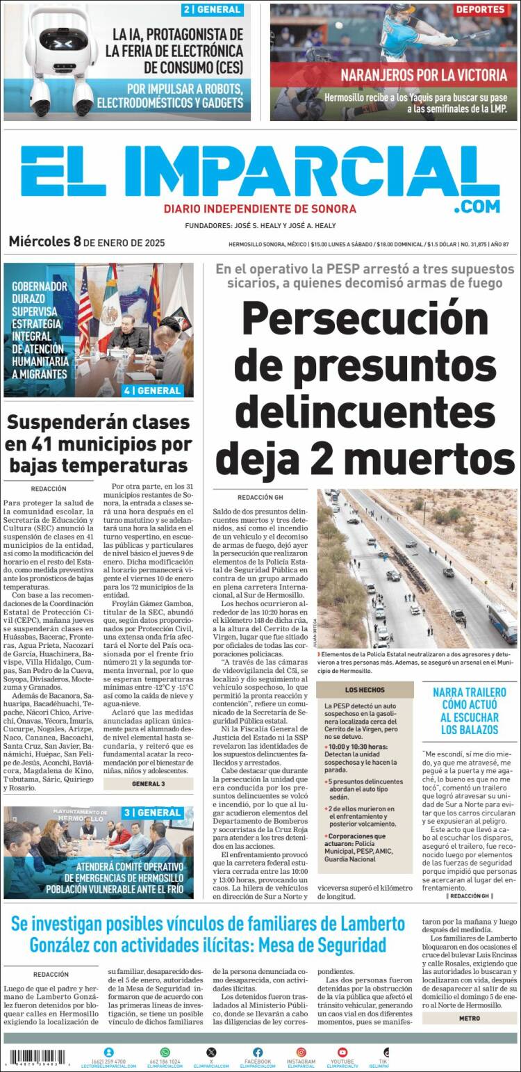 Portada de El Imparcial (México)