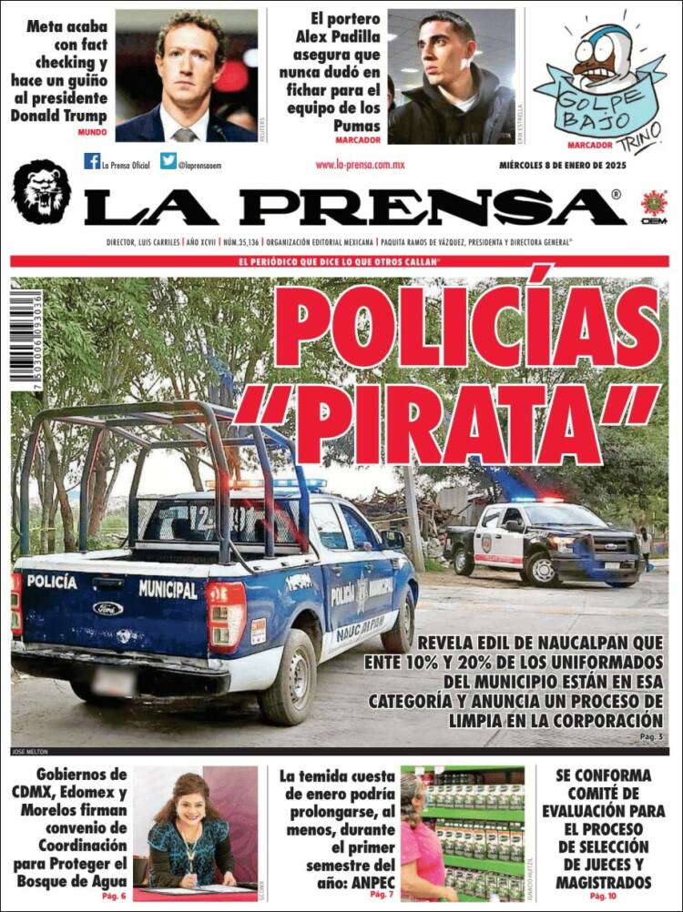 Portada de La Prensa (México)