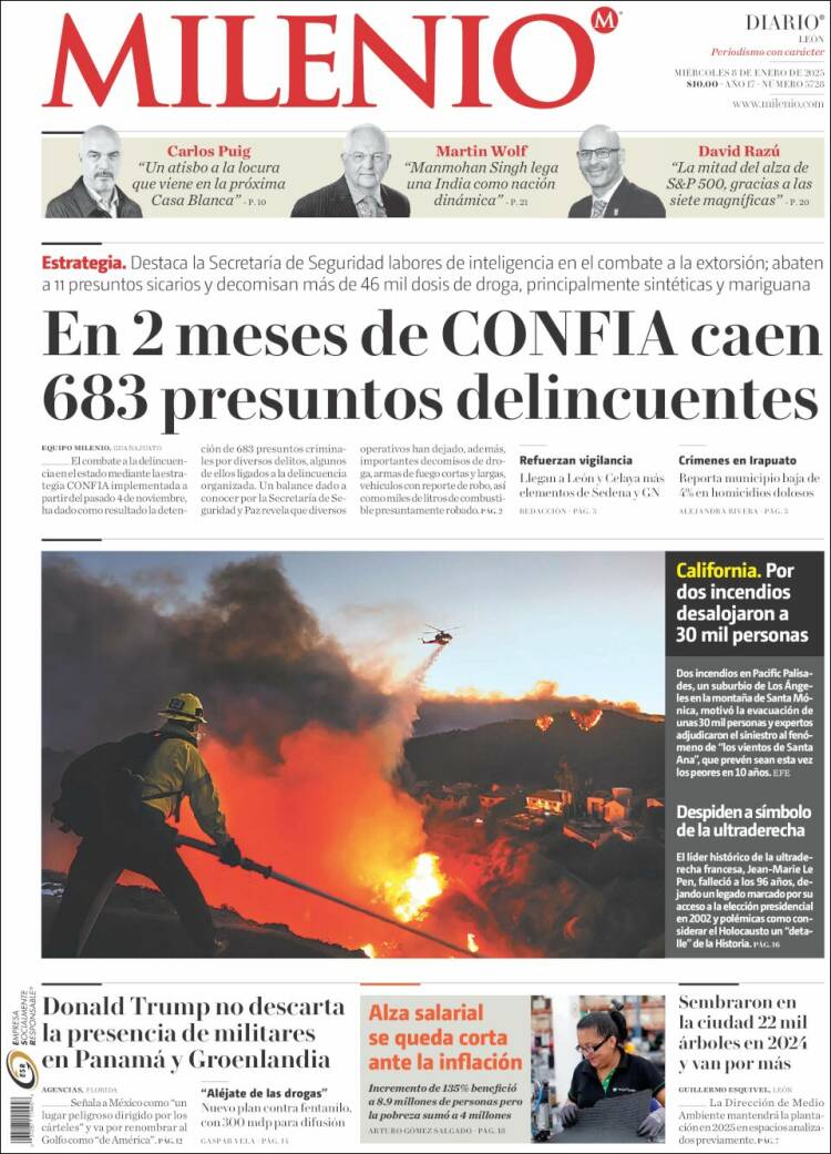 Portada de Milenio de León (México)