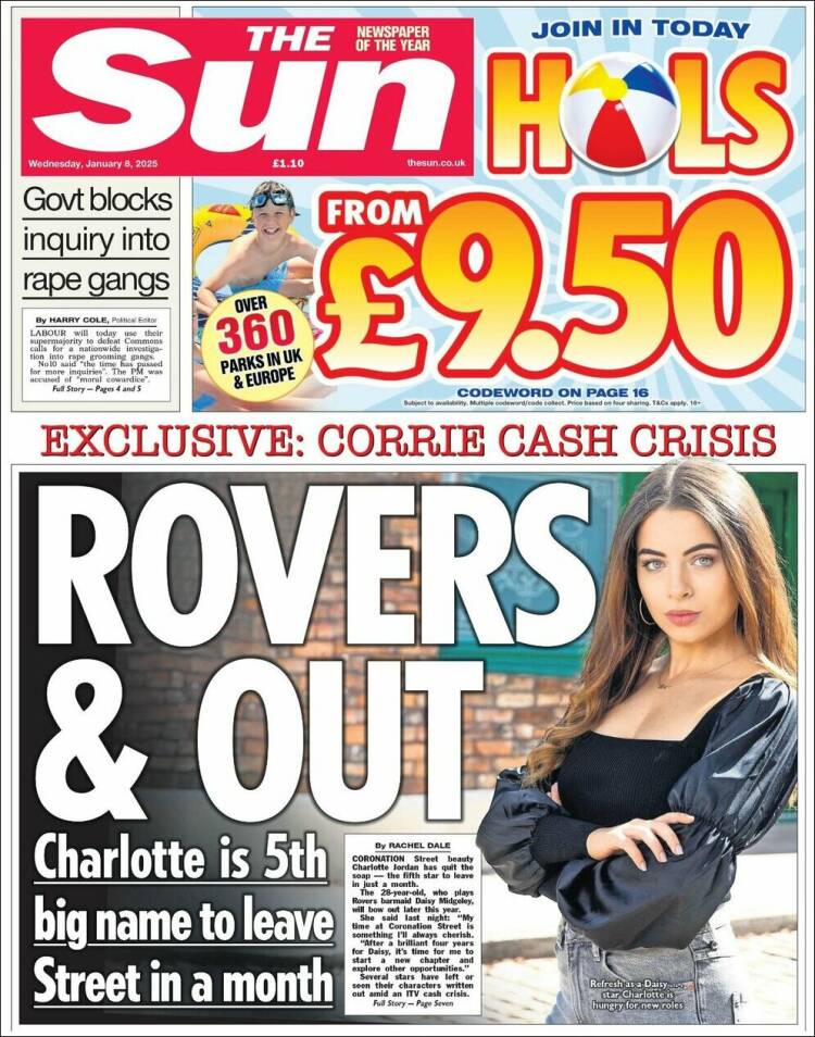 Portada de The Sun (Reino Unido)