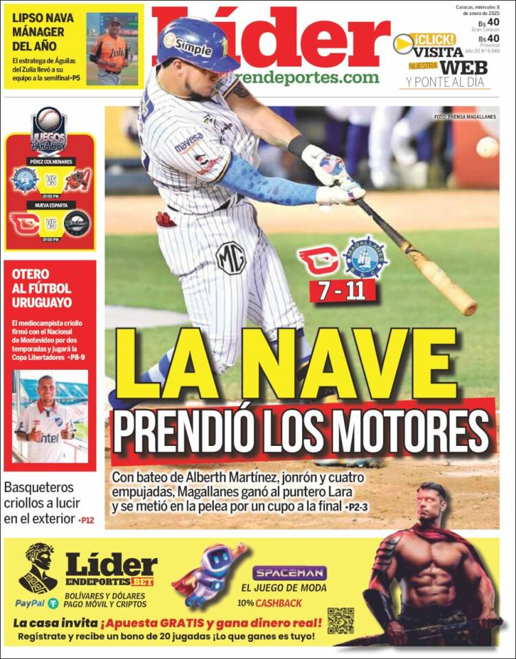 Portada de Lider en deportes (Venezuela)