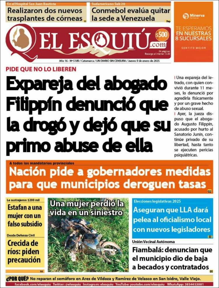 Portada de El Esquiu (Argentina)