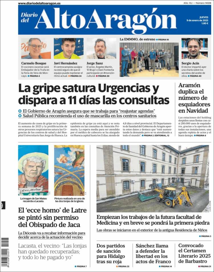 Portada de Diario del AltoAragón (España)