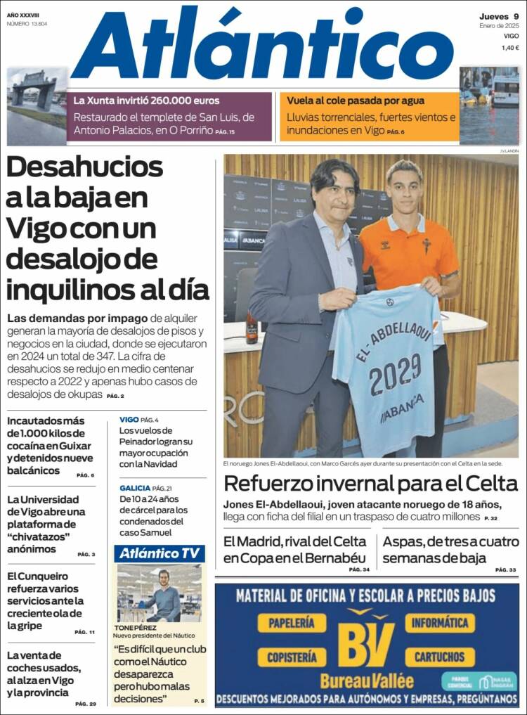 Portada de Atlántico Diario (España)