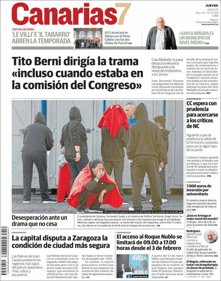 Portada de Canarias 7 (España)