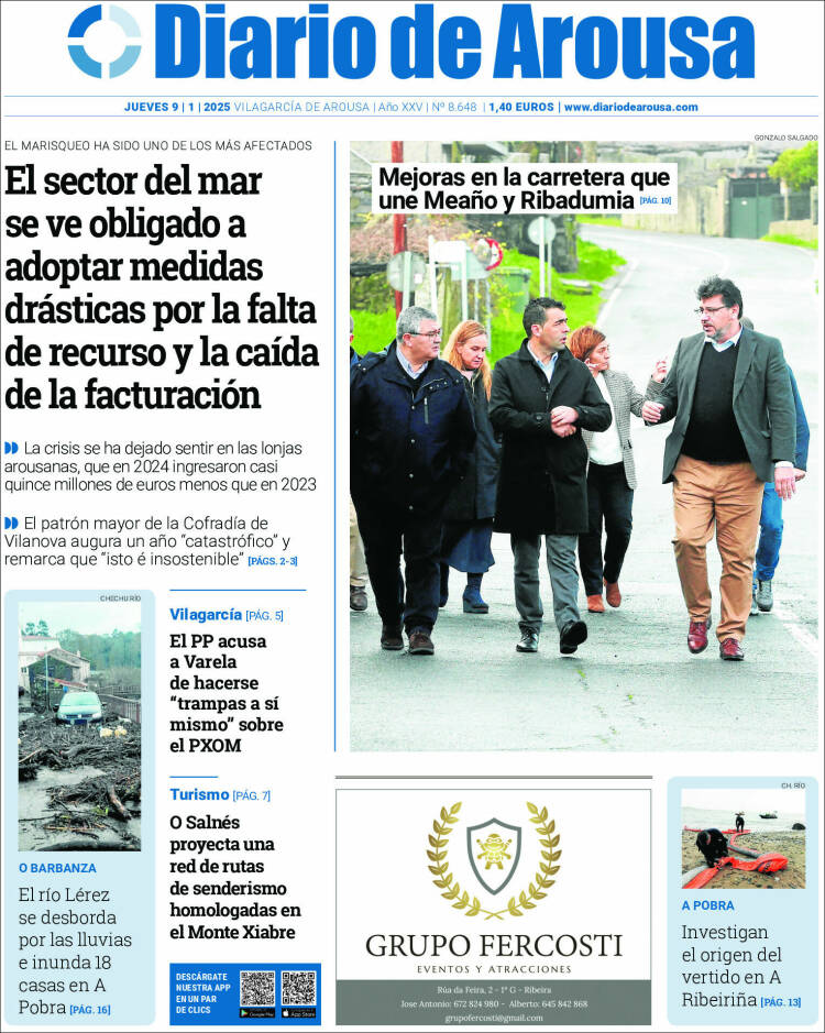Portada de Diario de Arousa (España)