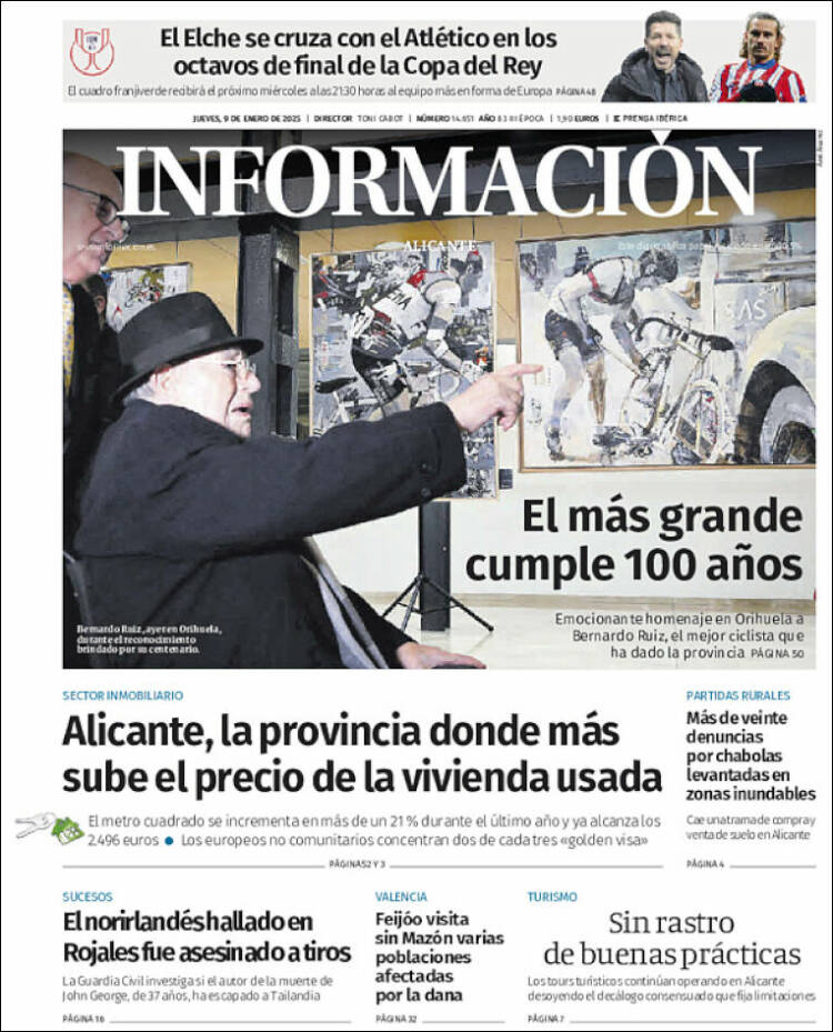 Portada de Diario Información (España)