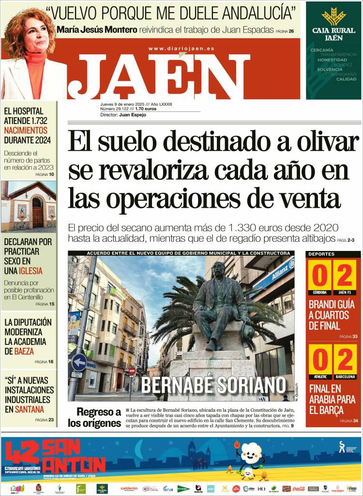 Portada de Diario Jaén (España)