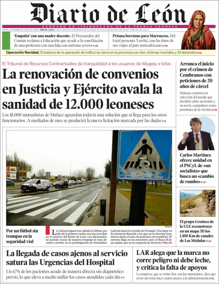 Portada de Diario de León (España)