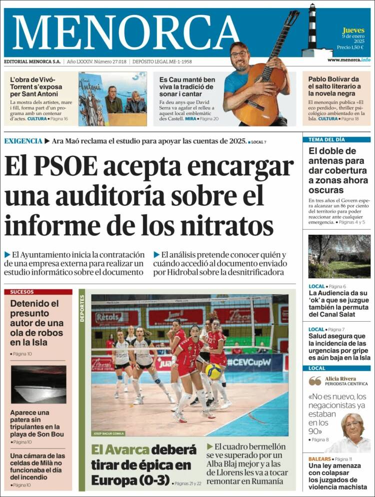 Portada de Menorca - Diario Insular (España)