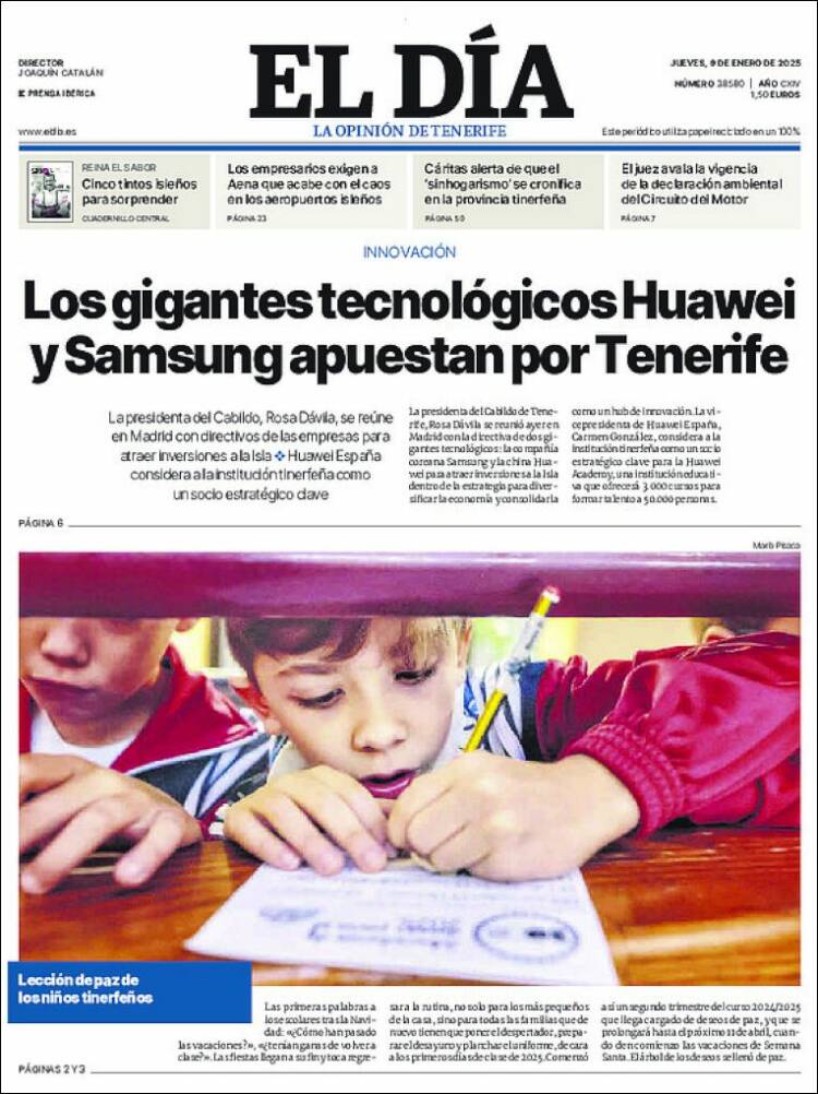 Portada de El Día (España)