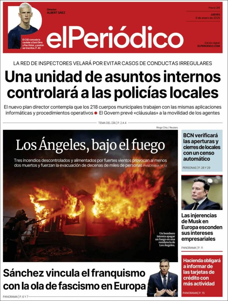 Portada de El Periódico (España)