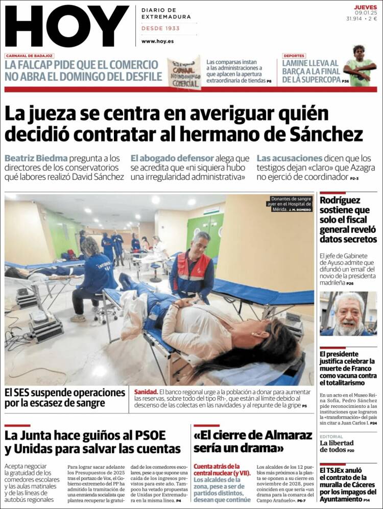 Portada de Hoy - Caceres (España)