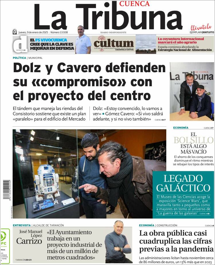Portada de La Tribuna de Cuenca (España)