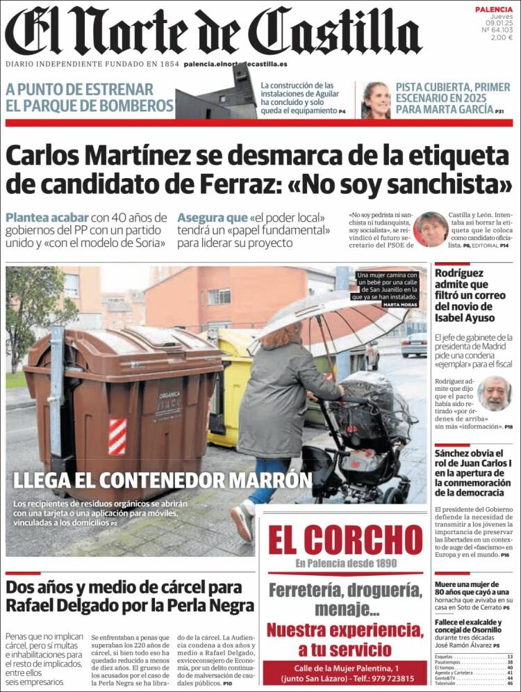 Portada de Norte de Castilla - Palencia (España)
