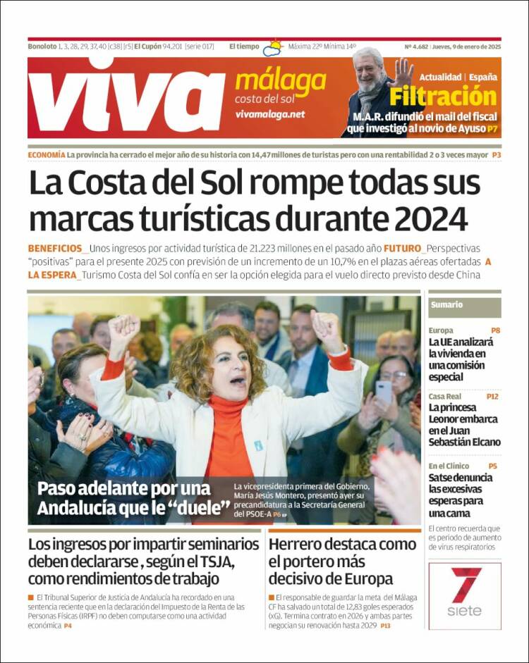 Portada de Viva Málaga (España)