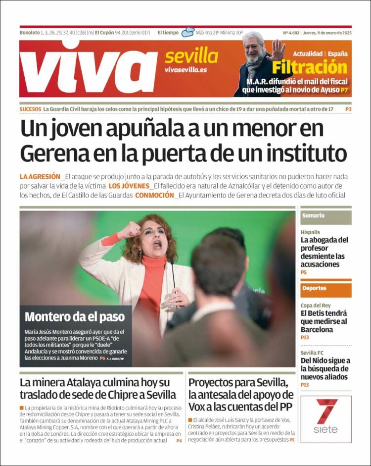 Portada de Viva Sevilla (España)
