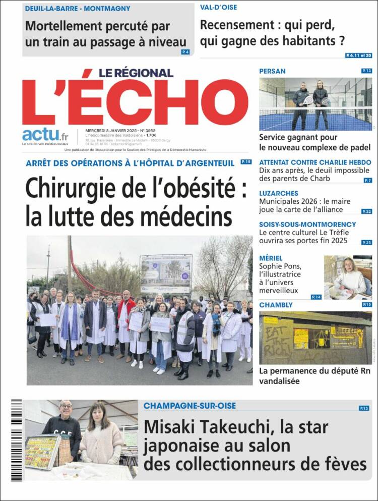 Portada de L'Echo de la Haute-Vienne (Francia)