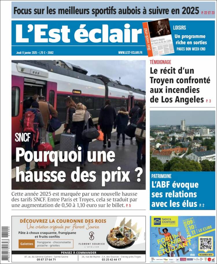Portada de L'Est Eclair (Francia)