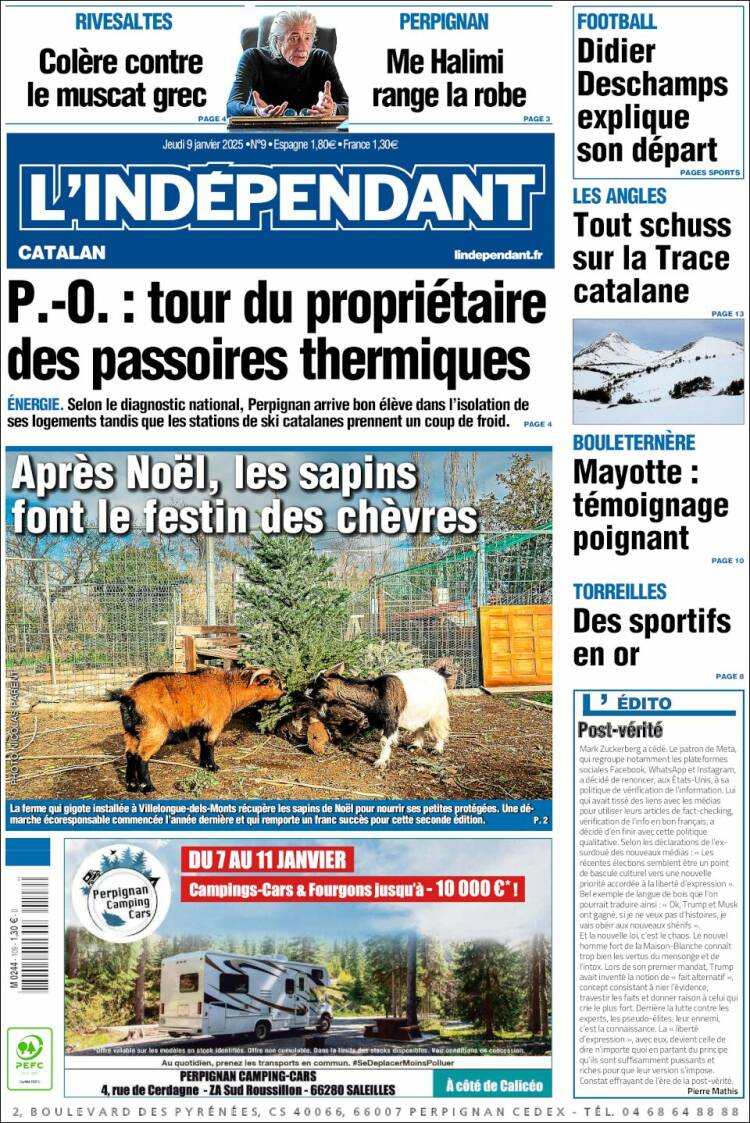 Portada de Le Indépendant (Francia)