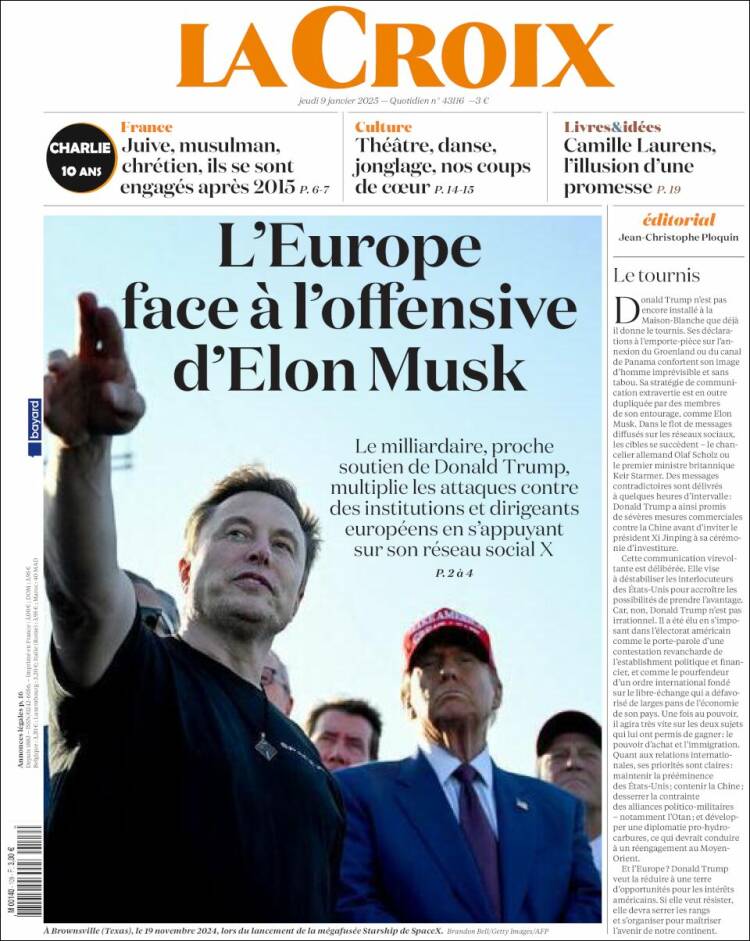 Portada de La Croix (Francia)