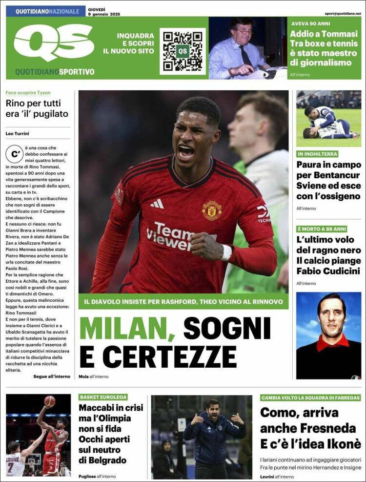 Portada de Quotidiano Sportivo (Italia)
