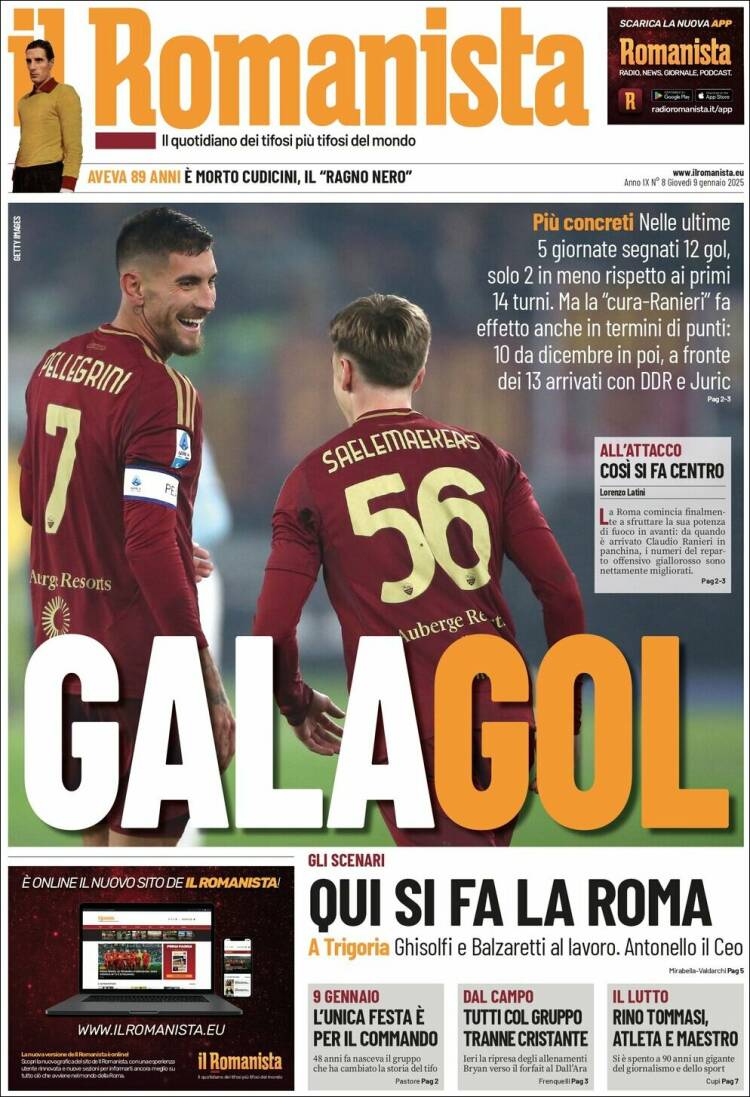 Portada de Romanista (Italia)