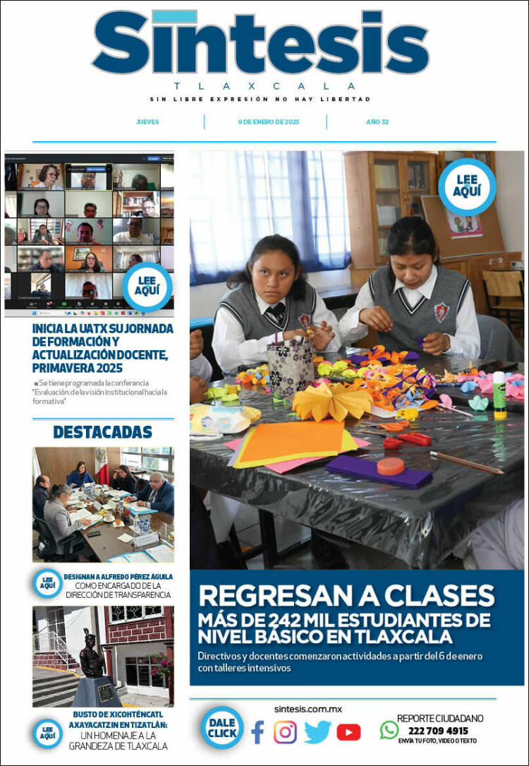 Portada de Síntesis de Tlaxcala (México)
