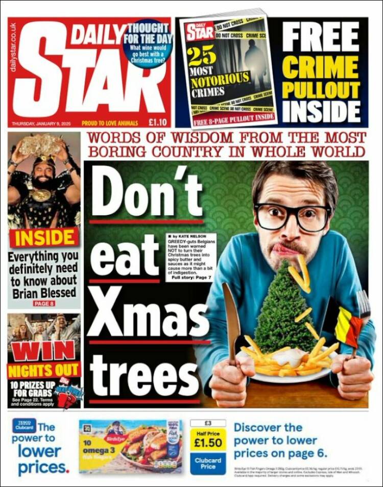 Portada de Daily Star (United Kingdom)