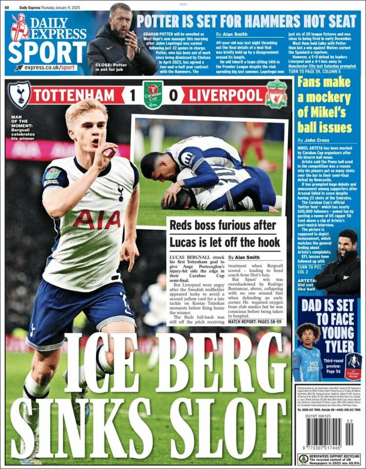 Portada de Express Sport (Reino Unido)