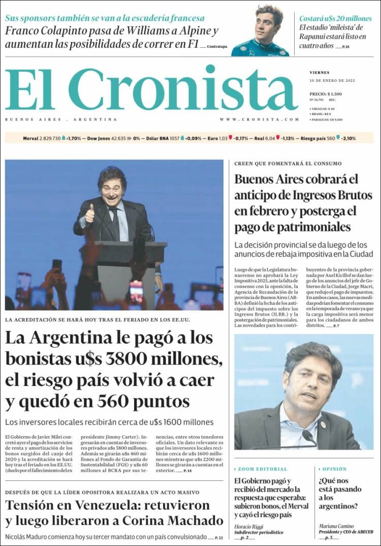 Periódico El Cronista Comercial (Argentina). Periódicos de Argentina ...