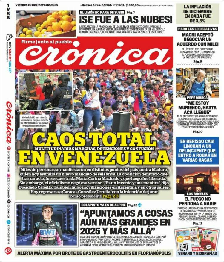 Portada de La Voz del Chaco (Argentina)