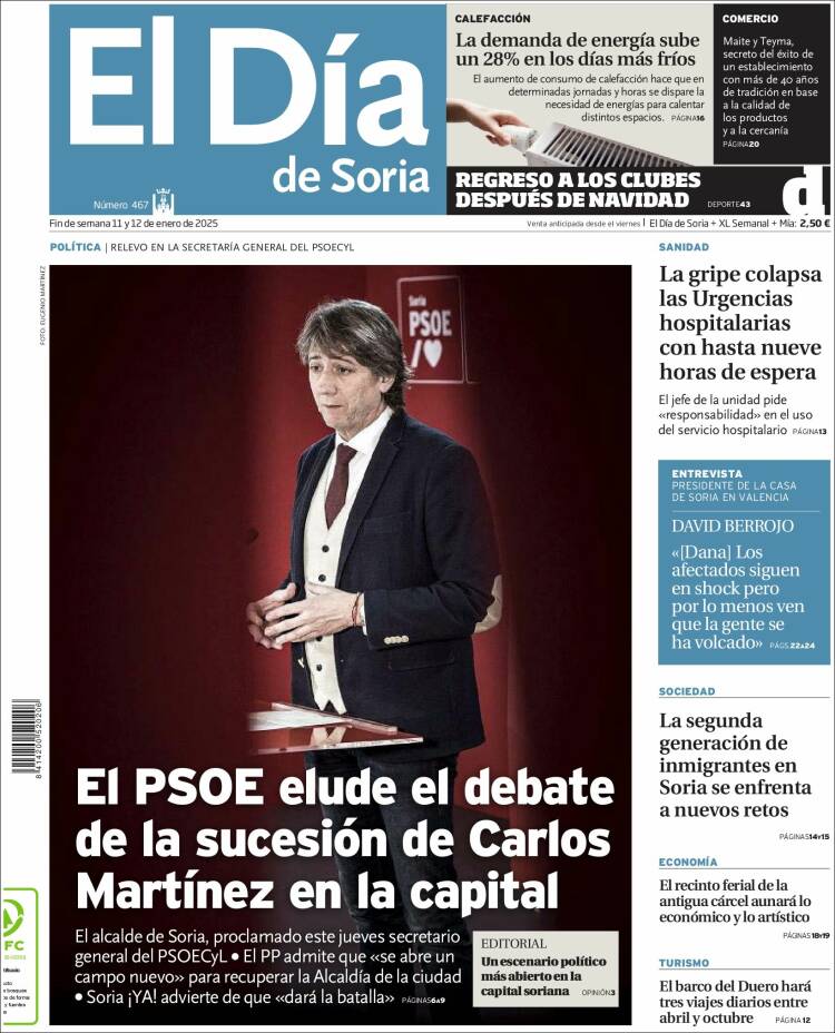 Portada de El Día de Soria (España)
