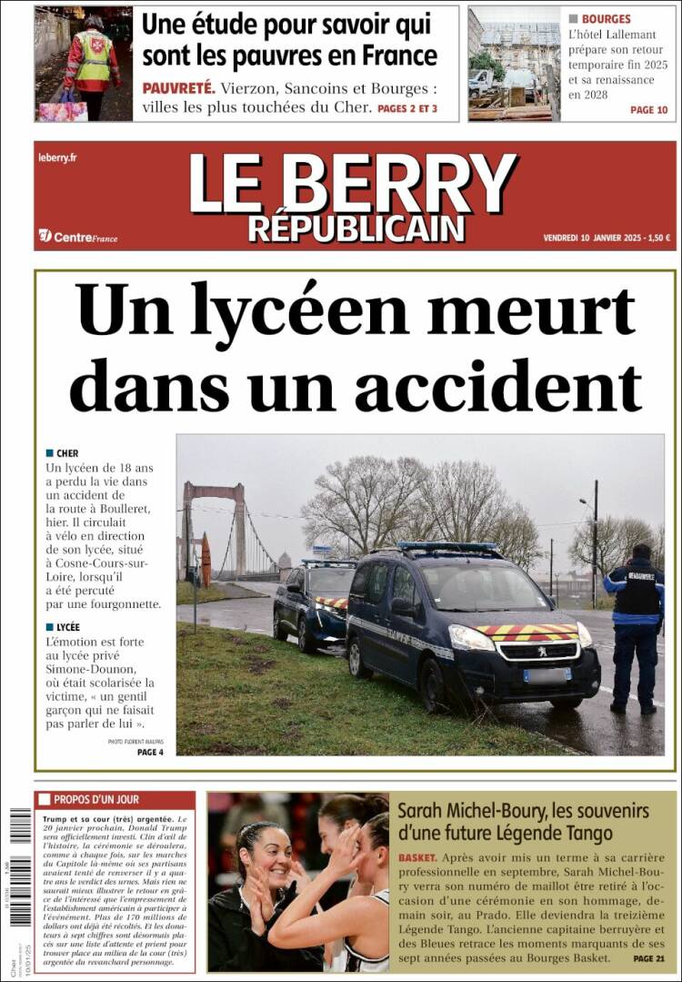 Portada de Berry Republicain (Francia)