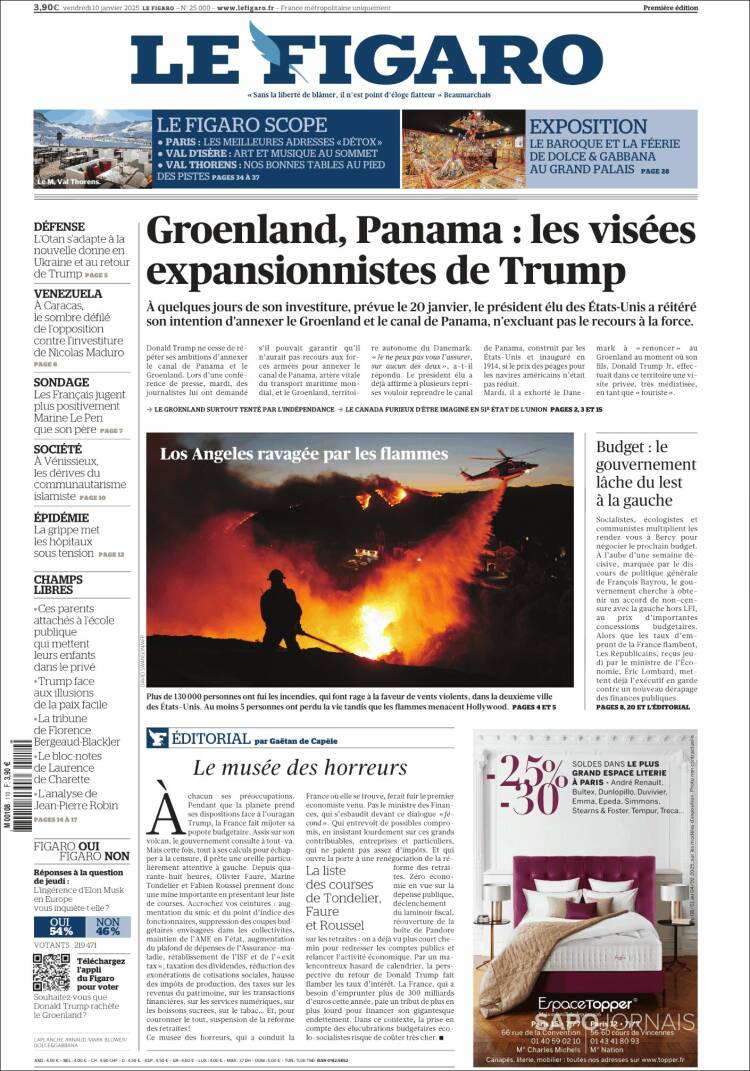 Portada de Le Figaro (Francia)