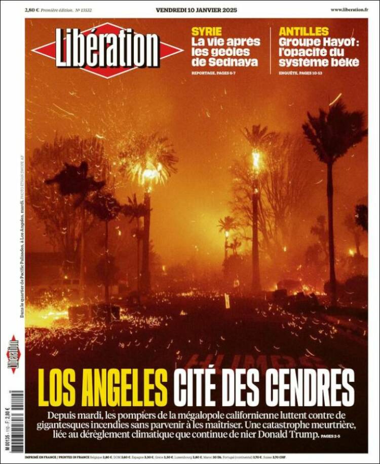 Portada de Libération (Francia)