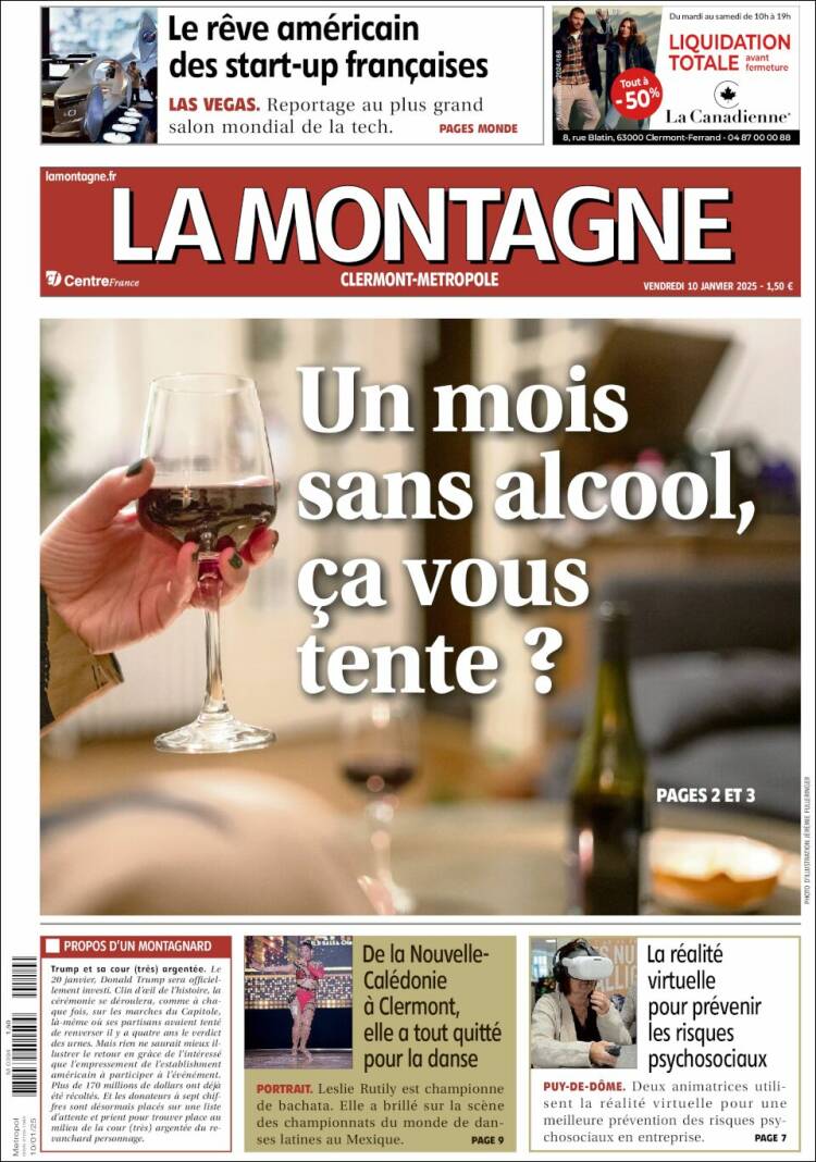 Portada de La Montagne (Francia)