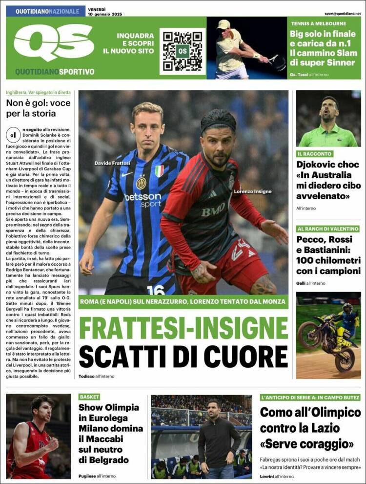 Portada de Quotidiano Sportivo (Italia)