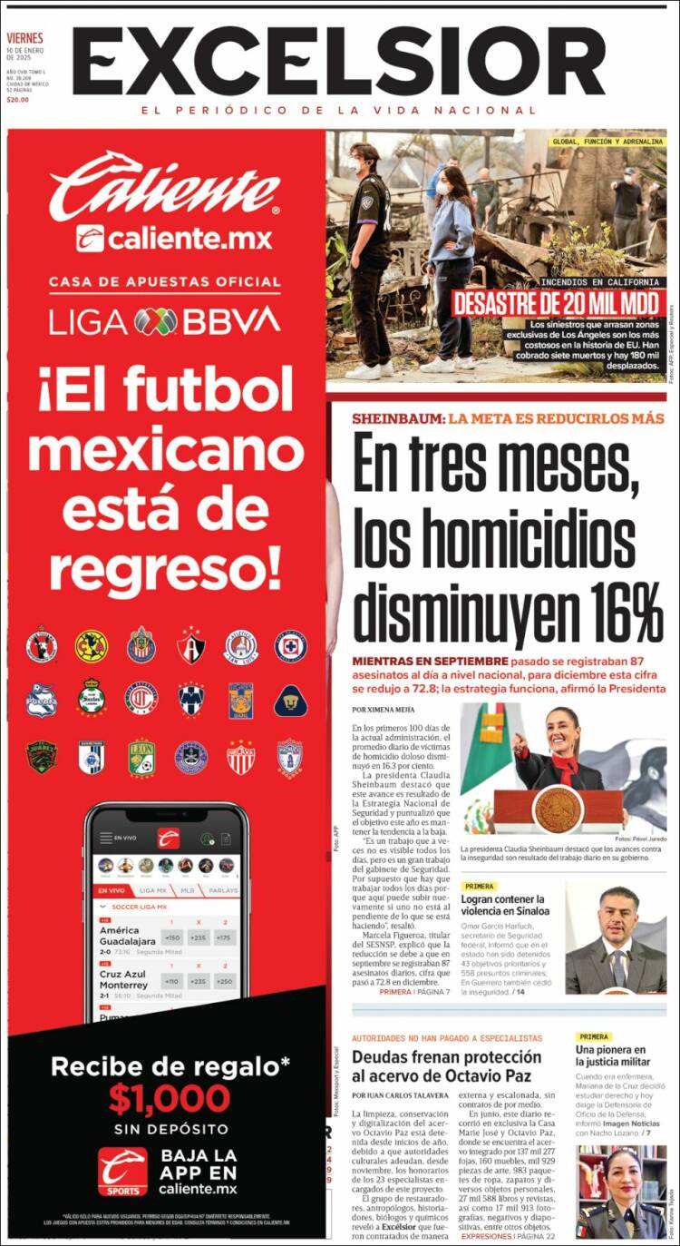Portada de Excelsior (Mexico)