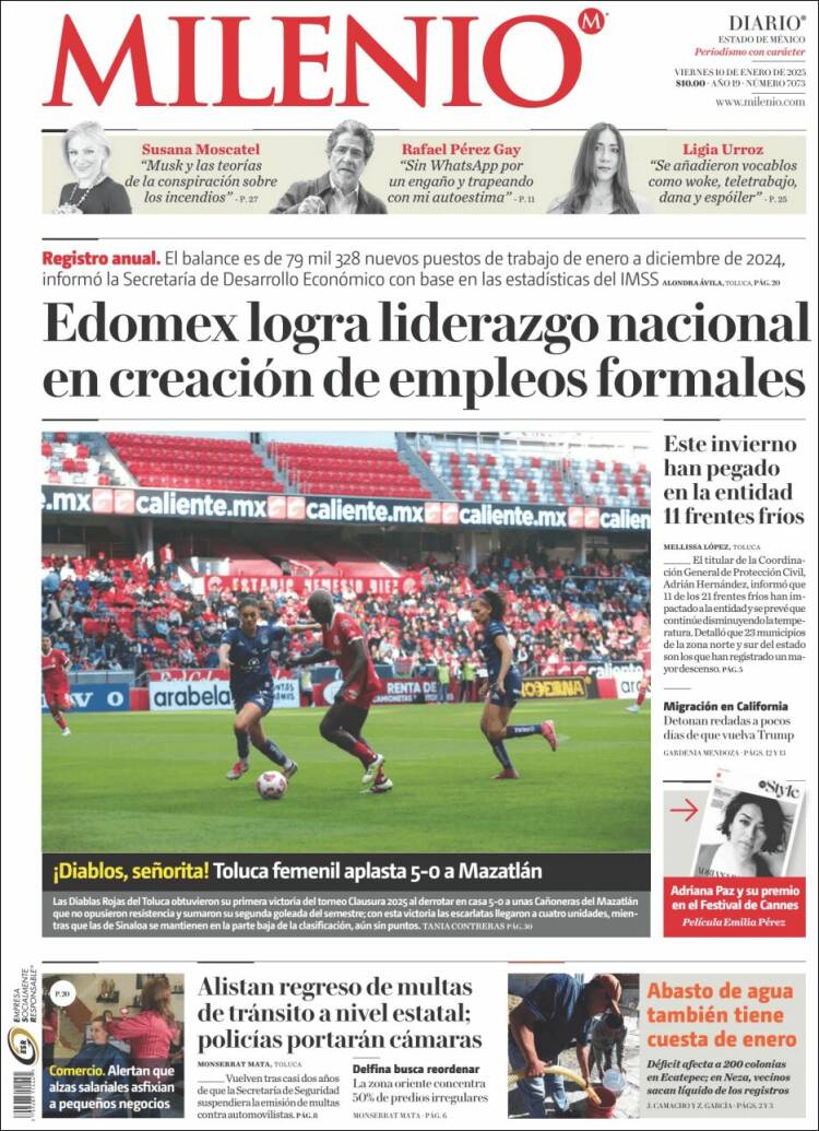 Portada de Milenio - Estado de México (Mexico)