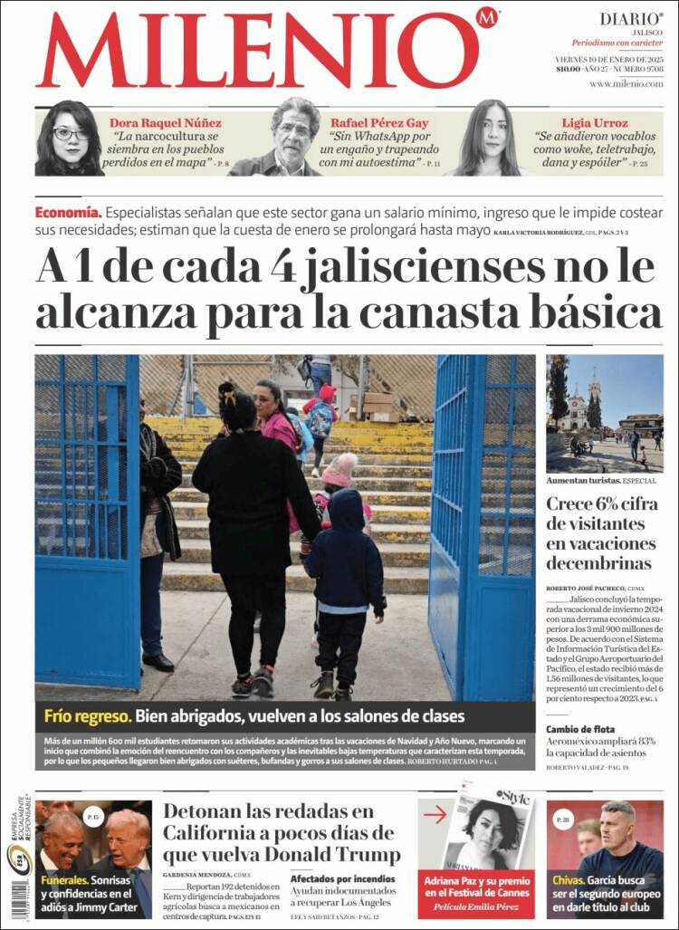 Portada de Milenio - Jalisco (Mexico)