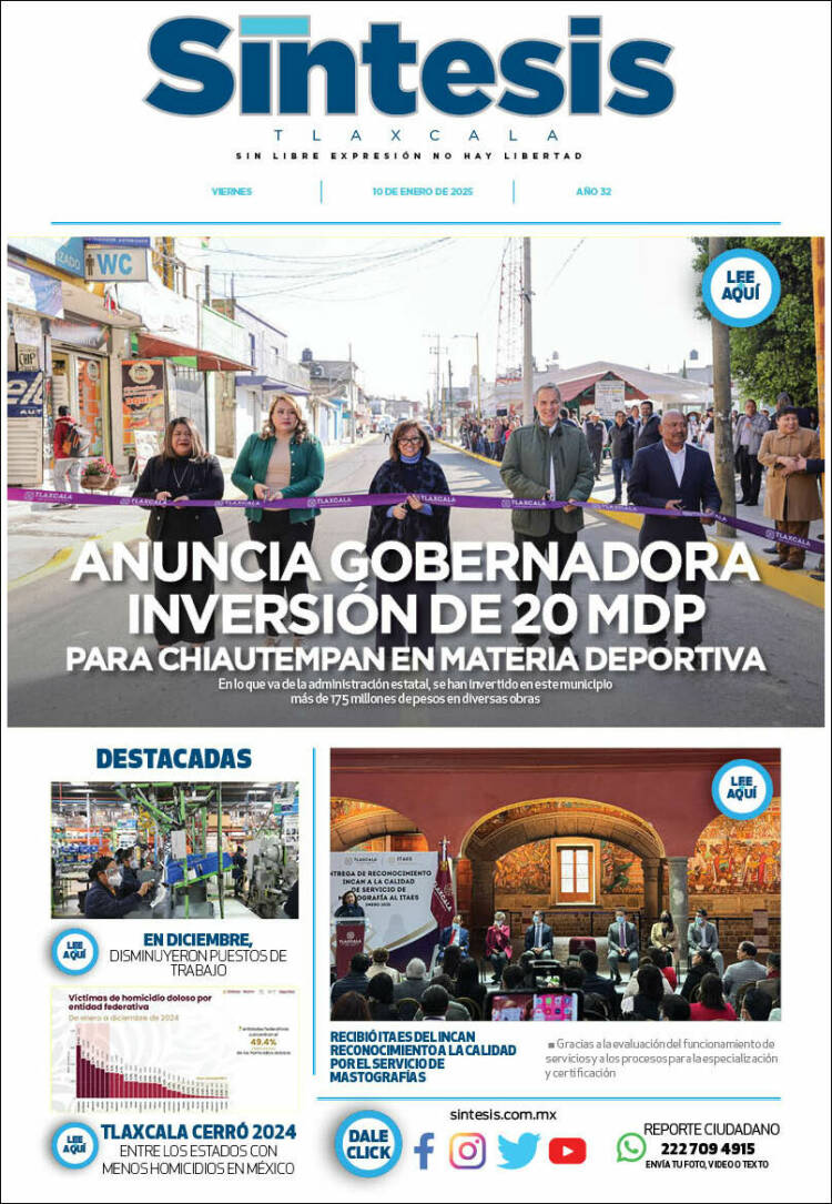 Portada de Síntesis de Tlaxcala (Mexico)