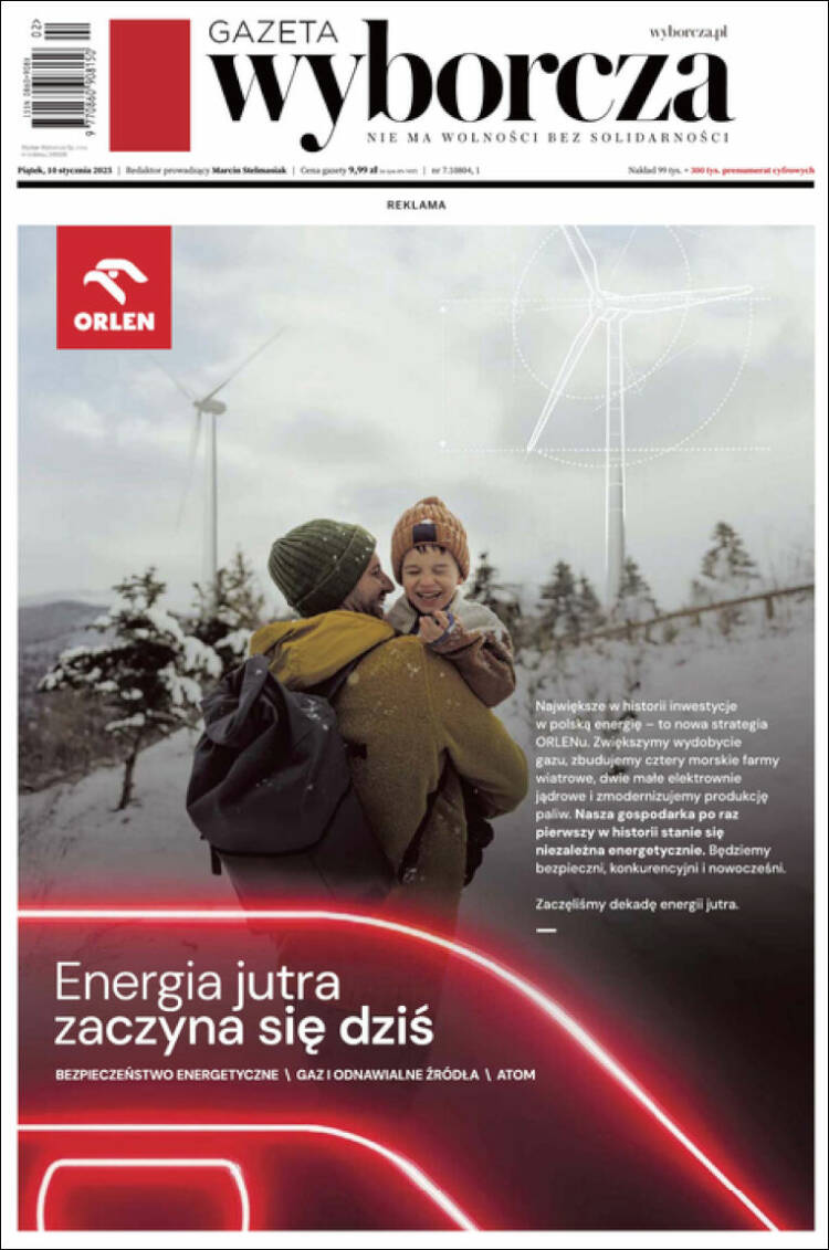 Portada de Gazeta Wyborcza (Polonia)