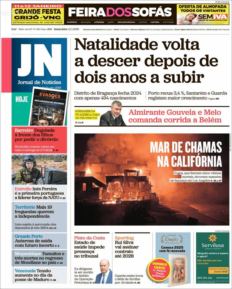 Portada de Jornal de Notícias (Portugal)