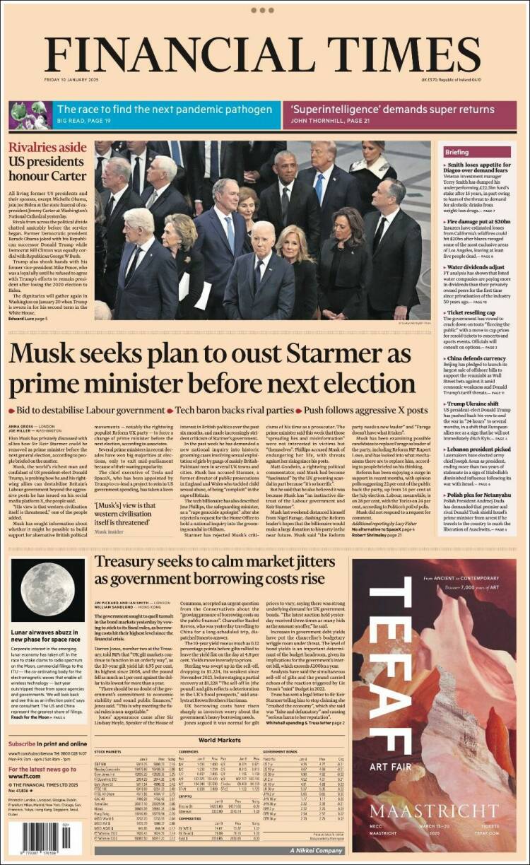 Portada de Financial Times (Reino Unido)