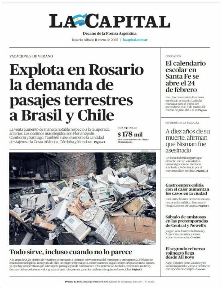 Portada de La Capital - Rosario (Argentina)