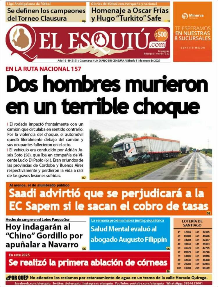 Portada de El Esquiu (Argentina)