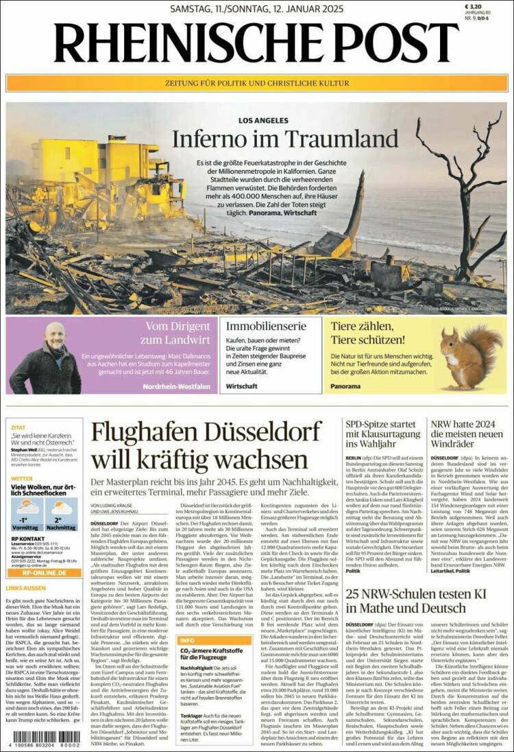 Portada de Rheinische Post (Alemania)