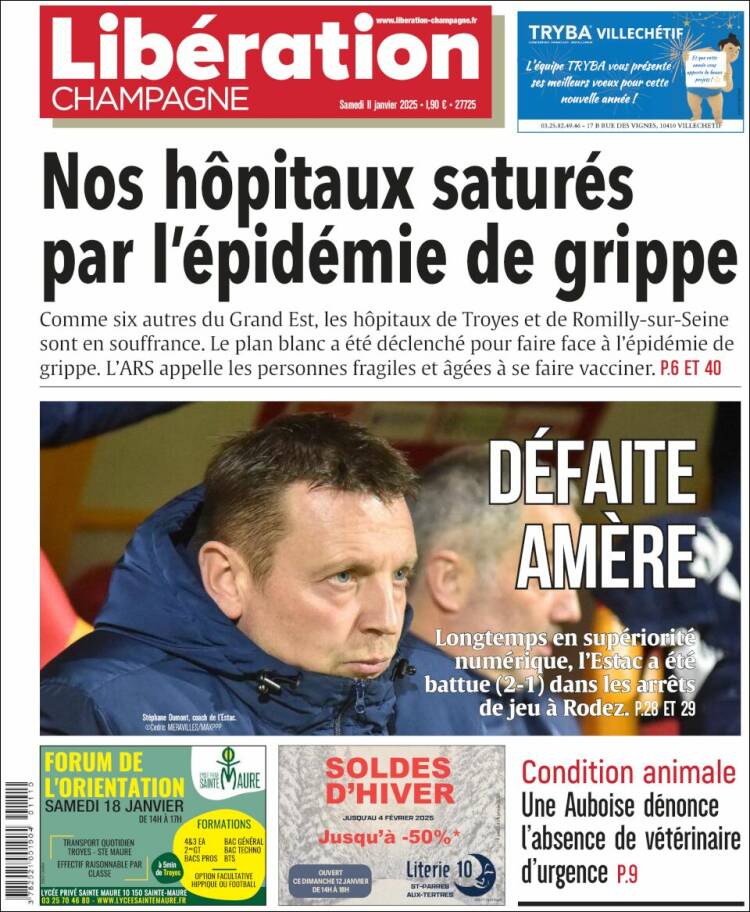 Portada de Libération Champagne (Francia)