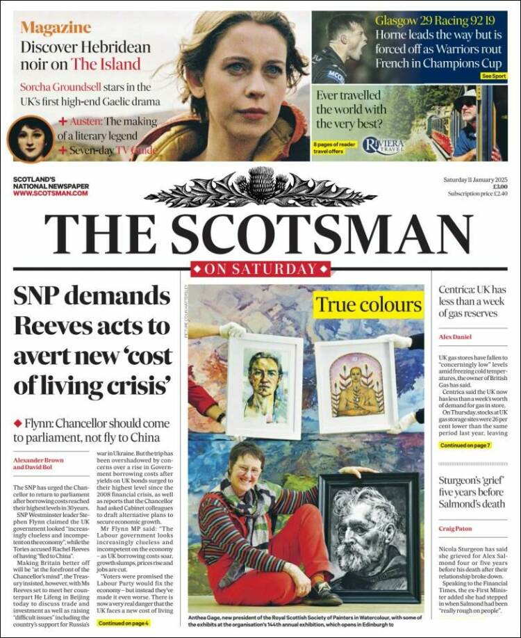 Portada de The Scotsman (Reino Unido)